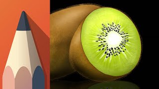 How to paint a Kiwi - Easy Autodesk Sketchbook Mobile Tutorial