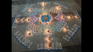 Karthigai Deepam Special Kolam by Tamil Kolangal