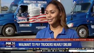 Walmart expected to hire hundreds of truck drivers; increase their average pay to nearly $90K a year