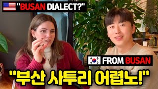 🇺🇸 미국 여자가 부산 사투리를 배우는 이유! - Why my husband is teaching me Busan dialect!