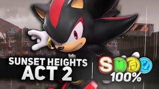 Sonic x Shadow Generations - Sunset Heights Act 2 100% | All Collection Key Locations \u0026 S-Rank (4K)