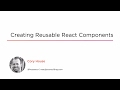 Course Preview: Creating Reusable React Components