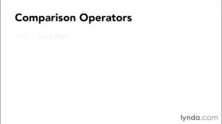 008 Understanding comparison operators