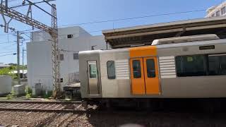 阪神1000系阪神尼崎行き各駅停車　学園前到着！