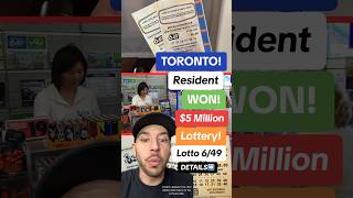 Toronto Man WON $5 Million Lotto 649! #ontario #lotterywinner