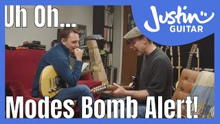 A Modes Bomb Accidentally Drops On Lee! :) Does he survive? :) Guitar Lesson