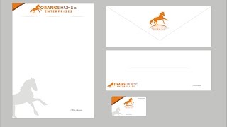 how to make beautiful letterhead , business card and envelope in coreldraw x7 x6 x4 x3 9