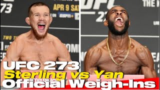 UFC 273 Official Weigh-Ins: Aljamain Sterling vs Petr Yan
