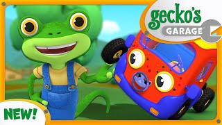 The Wheels Go Round! Sing Along with Gecko and Baby Truck | Songs for Kids