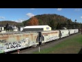 norfolk southern pittsburgh line railfanning with fall foliage 10 15 15