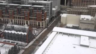 A view from the top of the Westin Hotel in uptown Charlotte