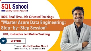 Azure Data EngineerTrainings from SQL School I#azuredataengineer #sqlschool