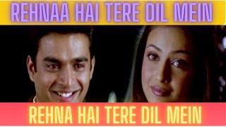 Rehna Hai Tere Dil Me Song | Title Song | Rehnaa Hai Terre Dil Mein | R Madhavan | Dia Mirza | Saif