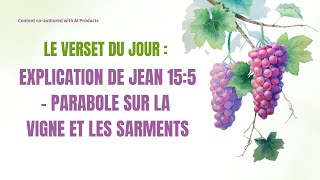 Le verset du jour : Explication de Jean 15:5 – Parabole sur la vigne et les sarments #france #bible