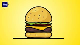 Burger Jumping Ingredients Animation in After Effects Tutorials