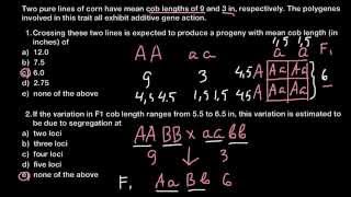 Quantitative genetics, crossing problem and solution