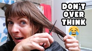 DIY Choppy Bob Tutorial for Dummies 😂😂😂