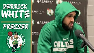 Derrick White on RETURN From Sprained Neck | Celtics vs Hornets