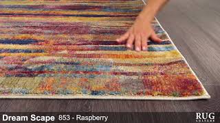 SYDNEY RUGS ONLINE,Strokes Modern Raspberry Rug,DreamScape 853 Raspberry by RUG CULTURE