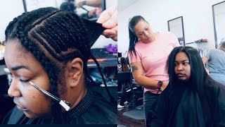 HAIR VLOG | MIDDLE PART TRADITIONAL SEW IN | FT. ULA HAIR