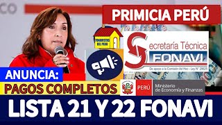 FONAVI DEVOLUCIÓN LO ÚLTIMO: NUEVA LISTA 21 Y 22, CONSULTA CON TU DNI.  [FONAVISTAS ONP]