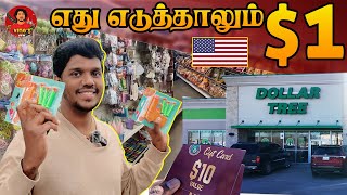 🇺🇸 USAல $1 க்கு இவ்வளவு கிடைக்குமா? 😳| Dollar Tree | Vino's View