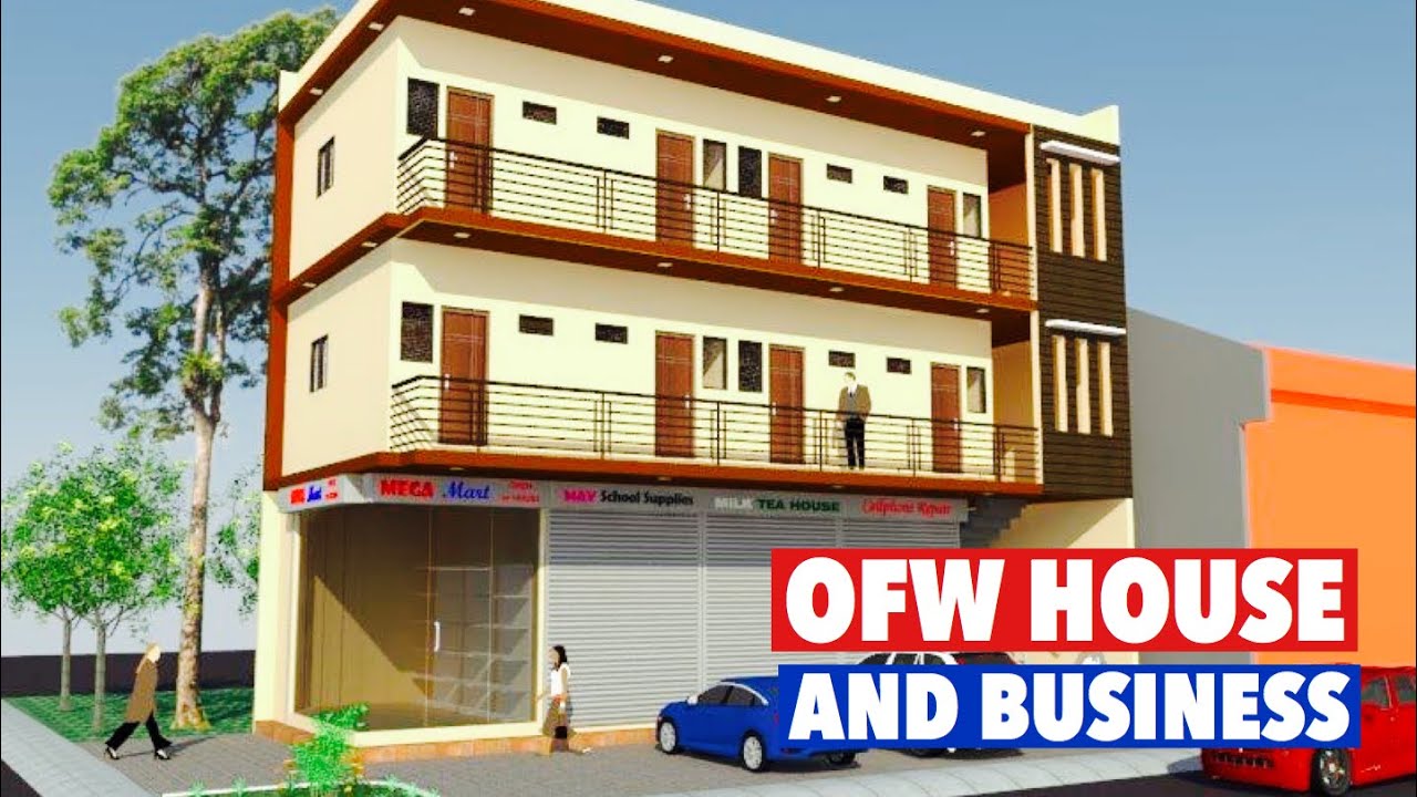 Small Commercial Residential Building Design (5x14 Meters) | OFW House ...