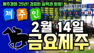 [제주인경마TV] 2/14(금)금요제주! 예상 방송입니다!