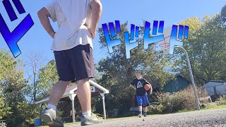 CRAZY Basketball 1v1 against a park goer! (My first 1v1)