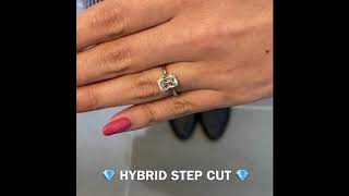 2 ct Hybrid Step Cut Diamond Solitaire Engagement Ring