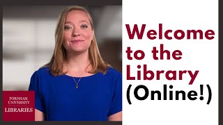 Introduction to Online Library Resources | Fordham University Libraries