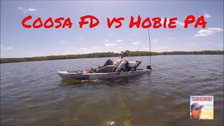 Big Guy in Jackson Kayak Coosa FD  goes Head to Head with Hobie Pro Angler