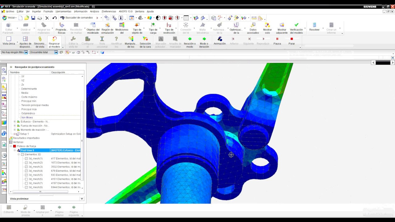 FEM NX Nastran Unigraphics Siemens Assembly UPDATED - YouTube