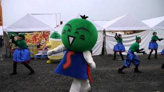 【11/2 ゆるきゃらグランプリ2014】すだちくんのゲリラダンスに乱入したいなッピーと木曽っ子【セントレア】