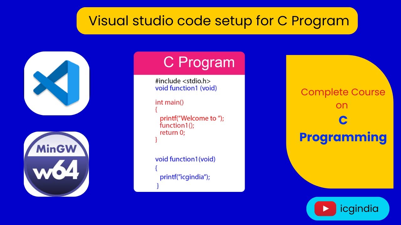 Vs Code Setup For C Program Youtube