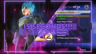 Vegeta Expert Mission 16 cleared in 15 seconds (world record)