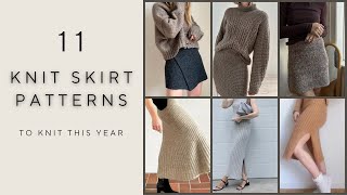 Knitted skirt patterns that inspire me this year: Aegyoknit, Magdalena Parker, Other Loops and more