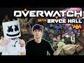 When n00bs Play Overwatch Ft. Bryce Hall | Gaming with Marshmello