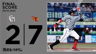 5月19日 (木) vs 東北楽天ゴールデンイーグルス ダイジェスト