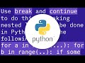how to stop a for loop