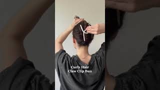 Claw Clip Bun Tutorial on Curly Hair!