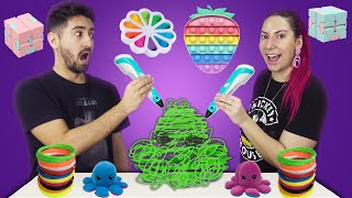 QUEM FEZ OS MELHORES FIDGET TOYS COM CANETA 3D  | Gabriel e Shirley 2.0