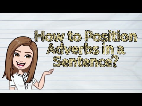 How do you write an adverb in a sentence?