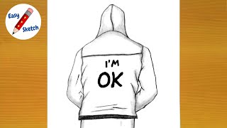 How To Draw: Man Wearing "I'm OK" Hoodie
