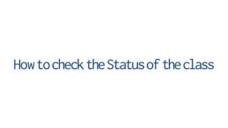 CSUB | How to check status of class