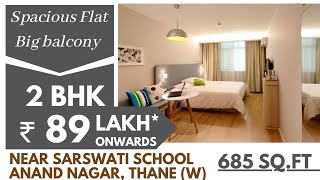 Spacious 2bhk Flat with big Balcony | 2BHK Big carpet | 2bhk Flat in anand nagar Thane |