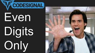 "Even Digits Only" - Codesignal #26 - JAVA Solution