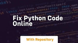 fix python code online