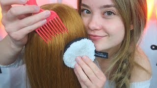 ASMR SCALP MASSAGE Roleplay w/ BRAIN TINGLING ITEMS! Comb, Brushing, Makeup Rounds, Velcro, Pins