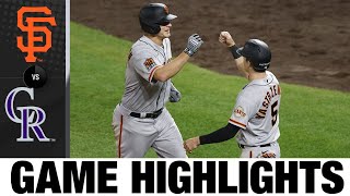 Giants put up 23 RUNS, Alex Dickerson hits 3 HRs in 23-5 win | Giants-Rockies Highlights 9/1/20